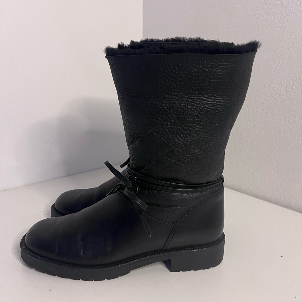 Santana Canada Black Leather Winter Boots - Picture 3 of 6